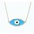 Necklace Enamel Evil Eye .20ctw Diamonds 14ky 16-18" 122060201