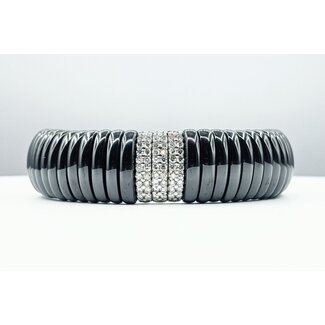 Bracelet Ceramic 1.0ctw Round Diamonds 18kw Small 222070014
