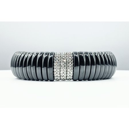 Bracelet Ceramic 1.0ctw Round Diamonds 18kw Small 222070014