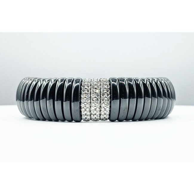 Bracelet Ceramic 1.0ctw Round Diamonds 18kw Small 222070014