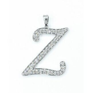 Pendant "Z" Diamonds .51ctw 14kw 1.1"x.75"  122060240