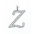 Pendant "Z" Diamonds .51ctw 14kw 1.1"x.75"  122060240