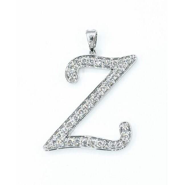 Pendant "Z" Diamonds .51ctw 14kw 1.1"x.75"  122060240