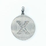  Pendant "X" .14ctw Diamonds 14kw 1.1x.75" 122060237