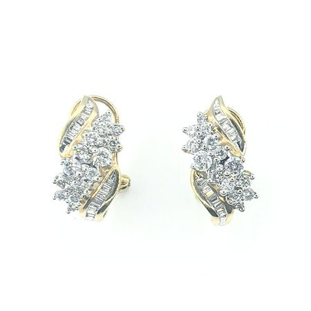 Earrings 2.00ctw Round Diamonds 14ky 20x10mm 222070057