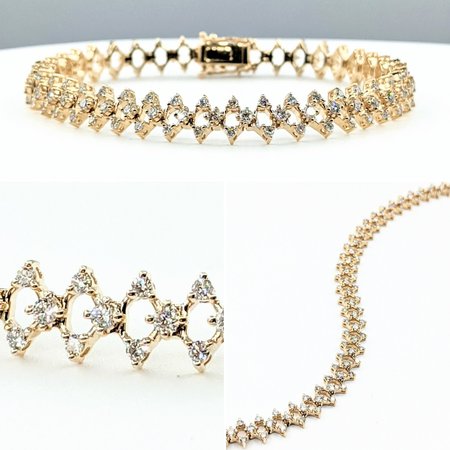 Bracelet Fancy 2.82ctw Diamonds 14ky 7" 122070092
