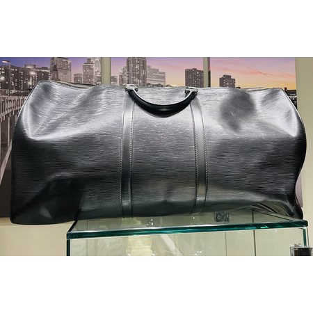 Handbag Louis Vuitton Keepall 60 Black Epi Boston Bag122080999