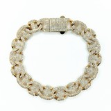  Bracelet Gucci Link 4.81ctw Diamonds 14ky 7.5" 122080063