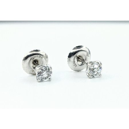 Earrings Stud .33ctw Round Diamonds 18kw 3.5mm 222070077
