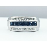 Ring .50ctw Diamonds 1.32ctw Sapphire 14kw Sz11.25 122080168