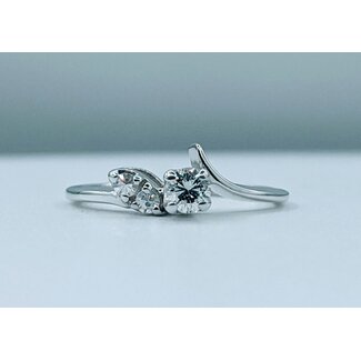 Ring Engagement .20ctw Round Diamond 14kw Sz4 222080082