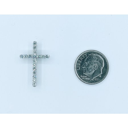 Pendant Cross .42ctw Diamonds 14kw 23x15mm 122090052