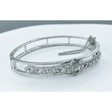  Bracelet Art Deco .42ctw Old Euro Diamonds 14kw/Plat 6.5" 222100072