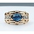 Ring 3.2ctw Blue & White Sapphire 18ky Sz5.5 122110009