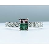  Ring .61ctw Diamonds .58ct Tourmaline 14kw Sz7 122030067