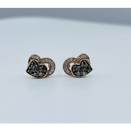 Earrings LeVian Heart .20ctw Diamonds 14kr 9x8mm 122120106