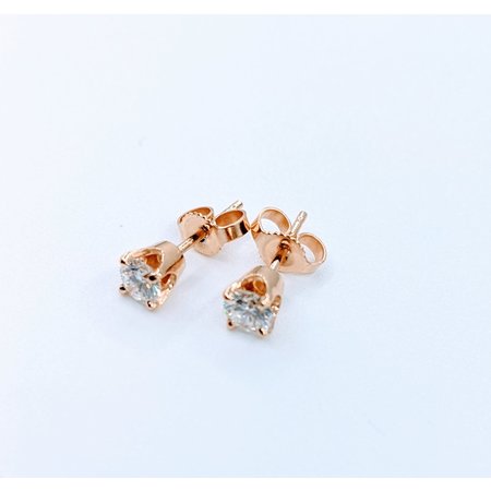 Earrings Stud .50ctw Round Diamonds 14ky 4.2mm 223010078