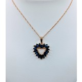  Pendant 1.0ctw Sapphires 14ky 18" 223020036