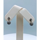  Earrings .12ctw Round Diamonds 10kw 15.5x7.5mm 223020044