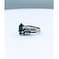 Ring Set .20ctw Baguette Diamonds 10x5mm Topaz Platinum Sz5 223020241