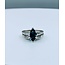 Ring Set .20ctw Baguette Diamonds 10x5mm Topaz Platinum Sz5 223020241