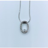  Pendant .50ctw Oval Diamonds 14kw 18" 123030026