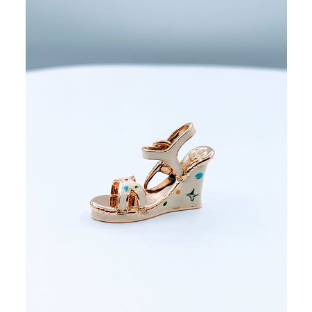 Charm Rosato White Enamel Heel 14ky 123030117