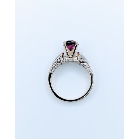 Ring .15ctw Diamonds 1.5ct Purple Garnet 14kw Sz6.25 122120156