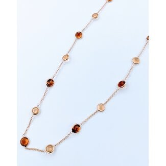 Necklace 8.26ctw Citrine 14ky 16-18" 223030018