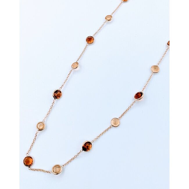Necklace 8.26ctw Citrine 14ky 16-18" 223030018
