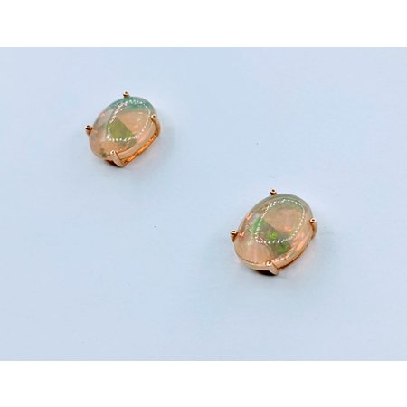 Earrings . 2.30 Ctw. AFRICAN OPAL 14K. 122120230