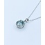Pendant 0.08ctw Diamonds 1.3ctw Aquamarine 14kw 125110108