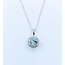Pendant 0.08ctw Diamonds 1.3ctw Aquamarine 14kw 125110108