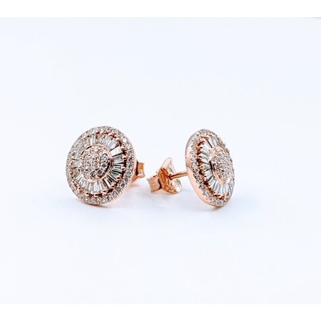 Earrings Circle 1.12ctw Diamonds 14kr .5" 123030193