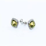  Earrings .34 Diamonds 4.55. Ctw PERIDOT 14K 122120207