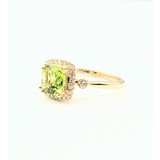  Ring .18 Diamonds 1.66 Ctw PERIDOT 14K 122120288