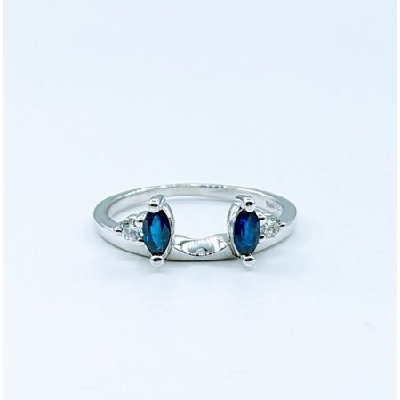 Ring Wrap .08ctw Round Diamonds .30ctw Sapphires 14ky Sz6 223030071