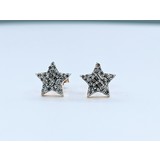 Earrings Star .16ctw Diamonds 14ky .3x.3" 123030181