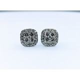  Earrings Square 1.43ctw Diamonds 14kw .4" 123030202