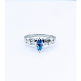  Ring .25ctw Round/Baguette Diamonds .20ct Tanzanite Platinum Sz4.75 223030094