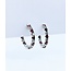 Earrings Hoop 1.24ctw Diamonds 1.38ctw Rubies 14kw .75" 123030211