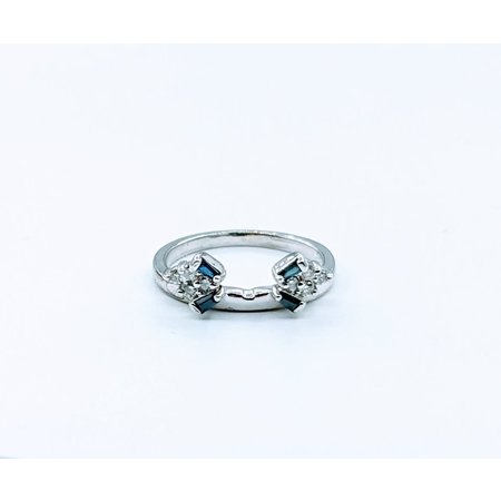 Ring Wrap .08ctw Round Diamonds .06ctw Sapphires 14kw Sz5 223030082