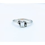  Ring .50ctw Emerald & Round Diamonds 14kw Sz6.5 123030338