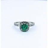  Ring .33ctw Diamonds 1.74ct Emerald 14kw Sz5 123040062