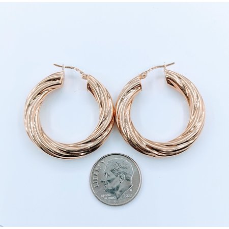 Earrings Hoops 5.5mm Twist 14ky 31x5.5mm 6.65g 223030097