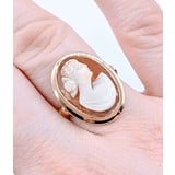  Ring Vintage Cameo 18x12.5mm 10ky Sz7.5 223040100