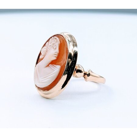 Ring Vintage Cameo 18x12.5mm 10ky Sz7.5 223040100