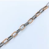  Bracelet Textured Oval Link 4.7mm 14ktt 7.5" 7.98g 223040123