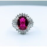  Ring .80ctw Diamonds 2.32ct Rubellite Tourmaline 900pt Sz6.5 122080309