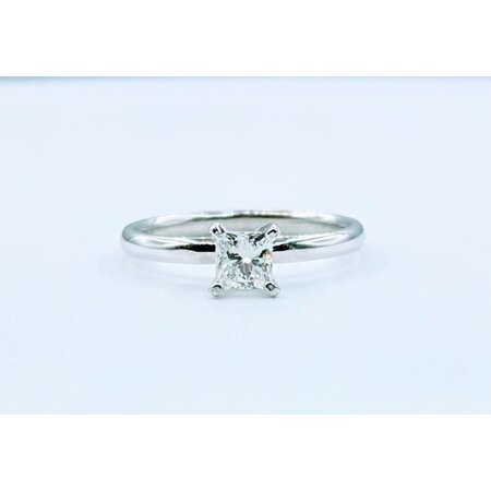 Ring Solitaire .50ct Princess Cut Diamond 10kw Sz7 223050006